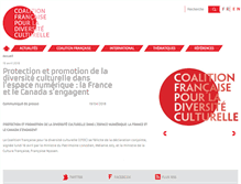 Tablet Screenshot of coalitionfrancaise.org